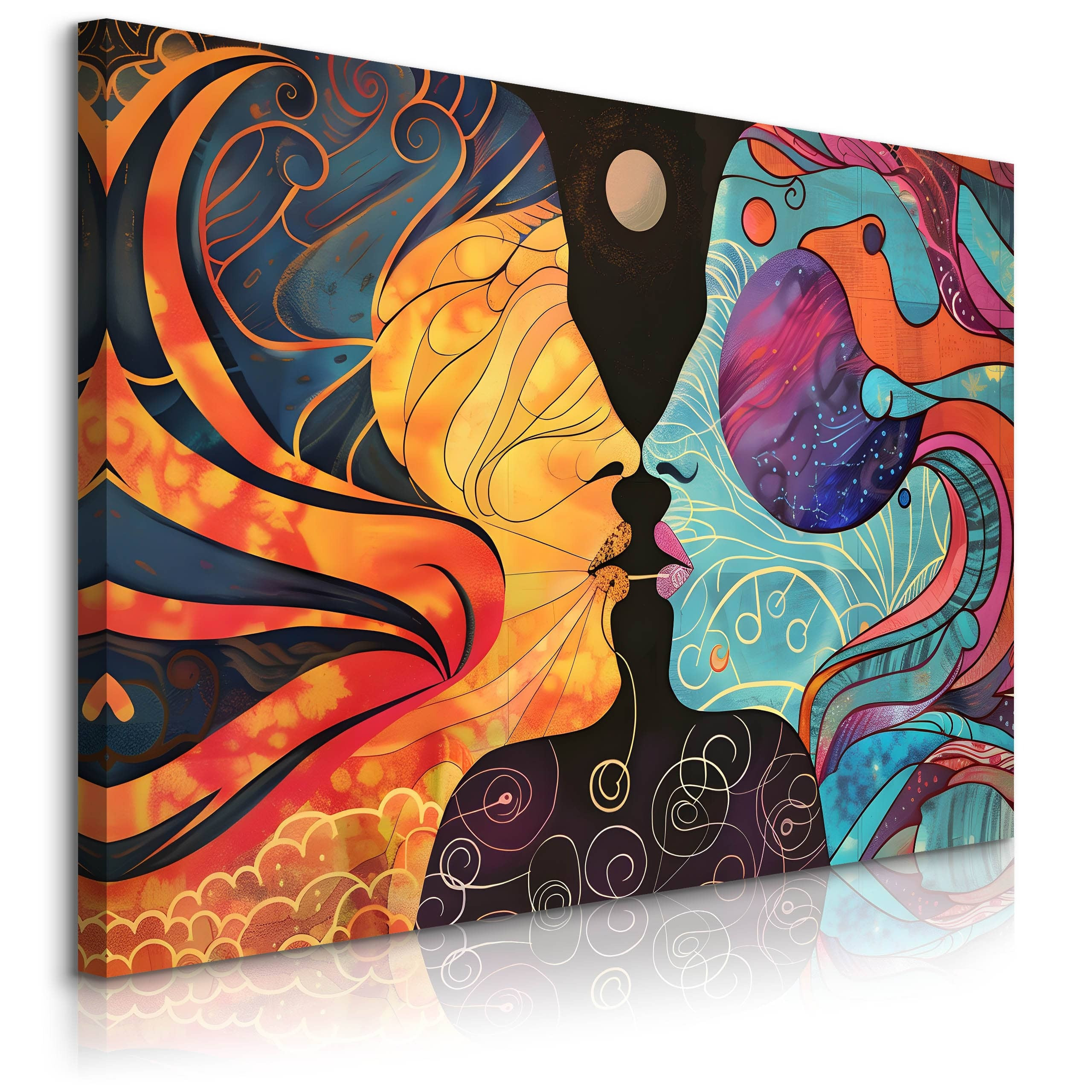 Obraz Abstrakcyjne Twarze W Stylu Boho 30x20cm