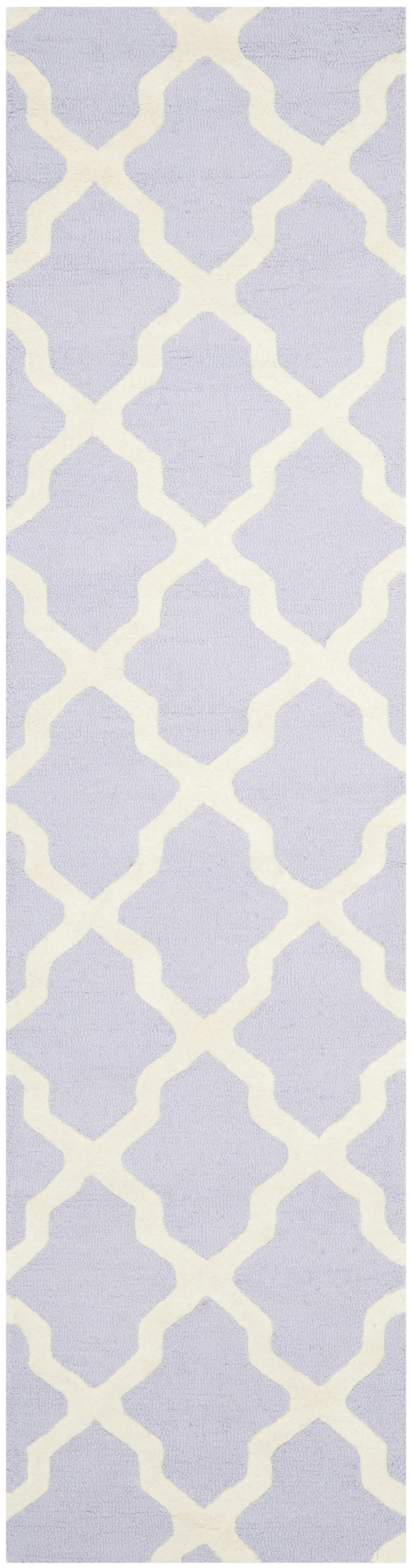 CAMBRIDGE - Tapis de salon interieur en lavande & ivoire, 76 x 244 cm