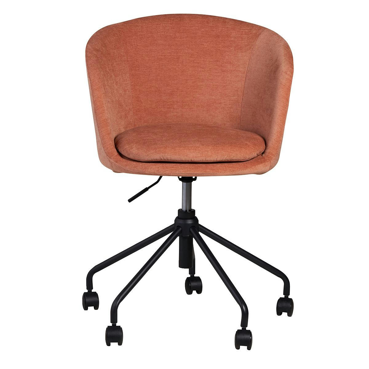 MADO - Chaise de bureau tissu soft touch saumon