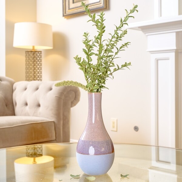 9" Ceramic Two-Tone Vase