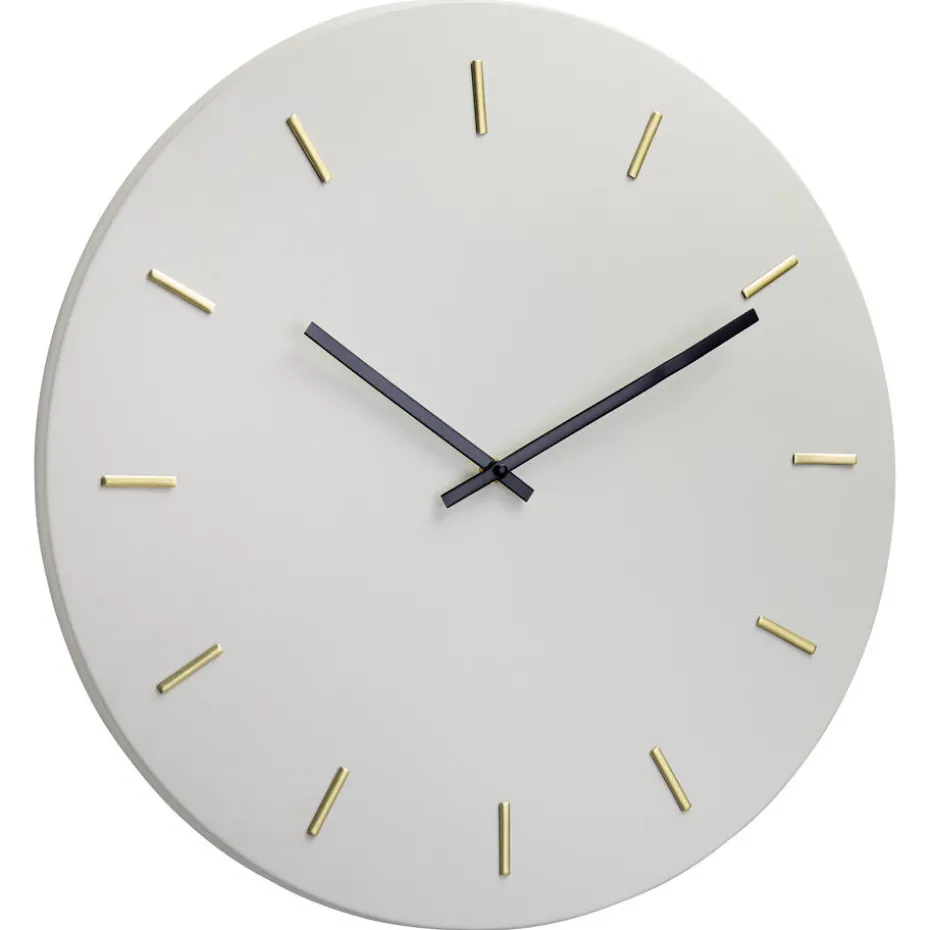 Kwantum Klokken | Wanddecoratie | Klok Metaal Grijs – Ø30 Cm