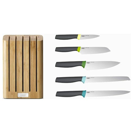 Joseph Joseph Elevate 5 Piece Kitchen Knife Set with Bamboo Block 10300