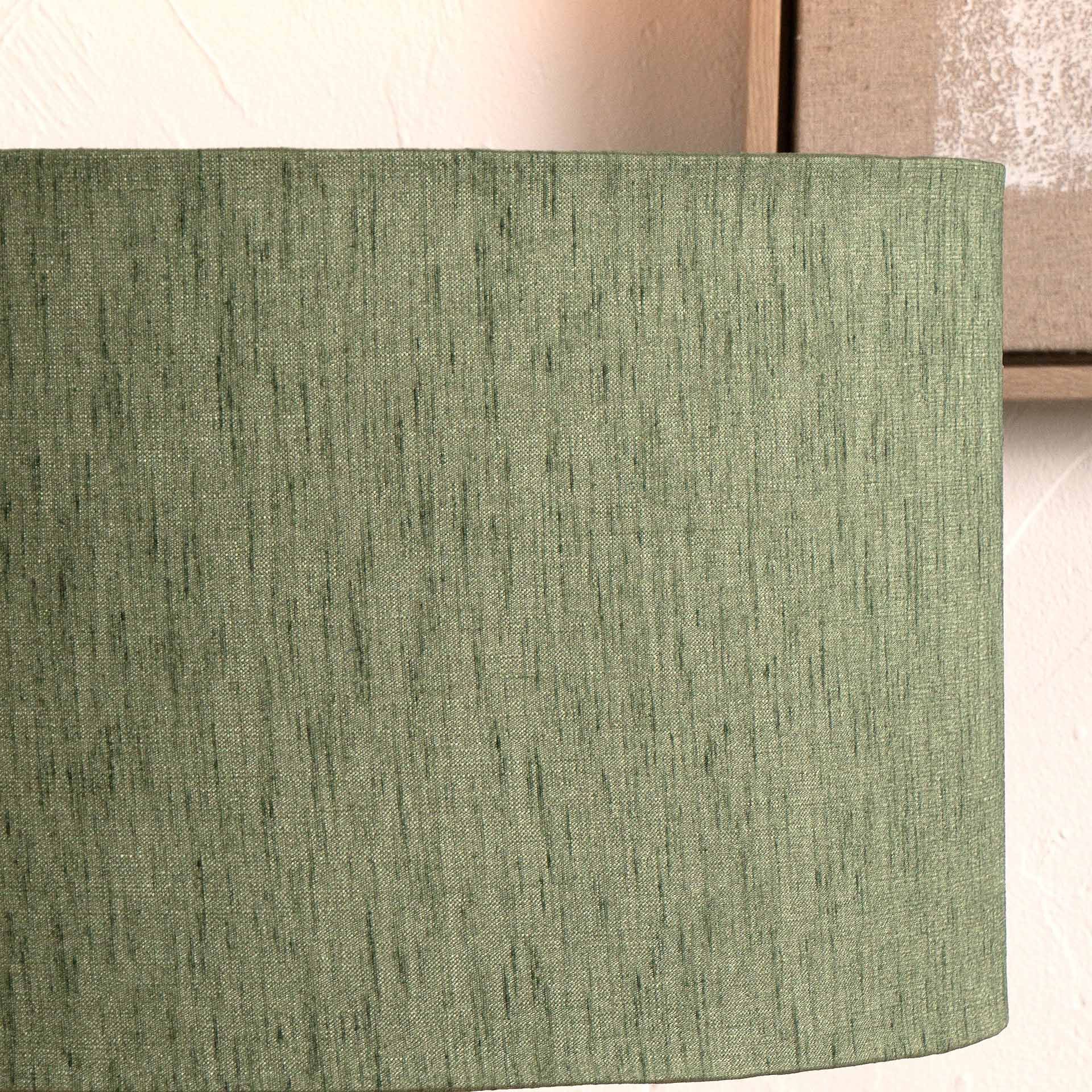Ruma Sage Green Slubbed Faux Silk Gold Lined Cylinder Shade for Table Lamp