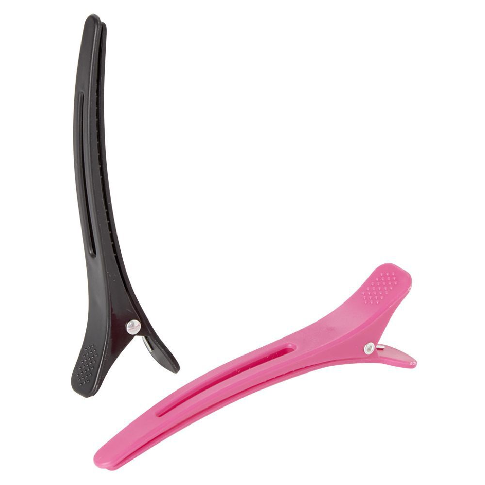 Pince Ibis métal noir rose L9 cm x2