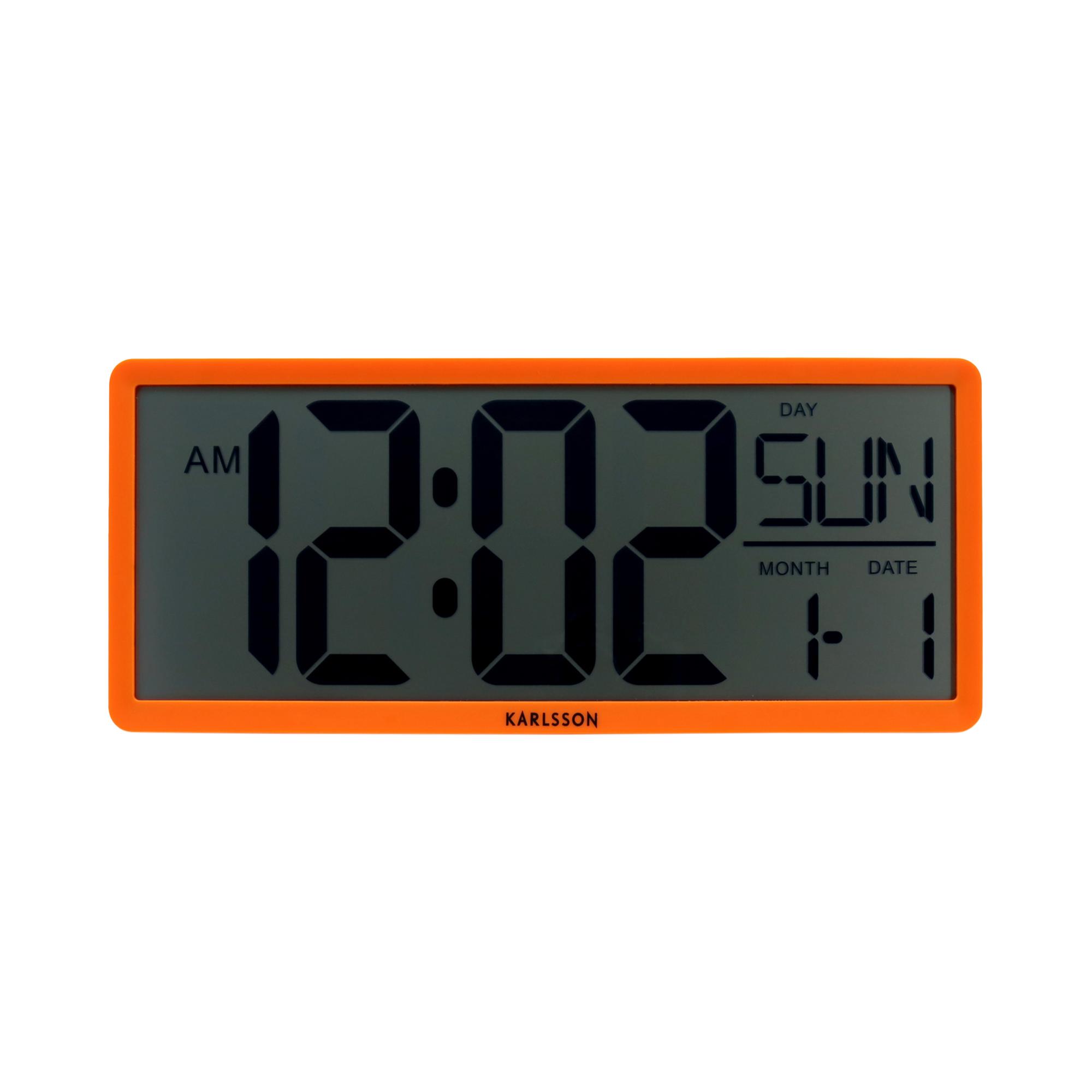 Karlsson wandklok Retro LCD - oranje - 34.8x2.7x14.8cm