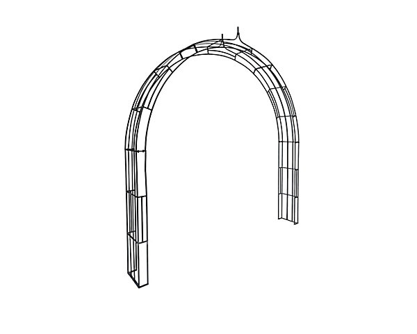 Arche de jardin CLEO - 260 cm revêtement en poudre noir