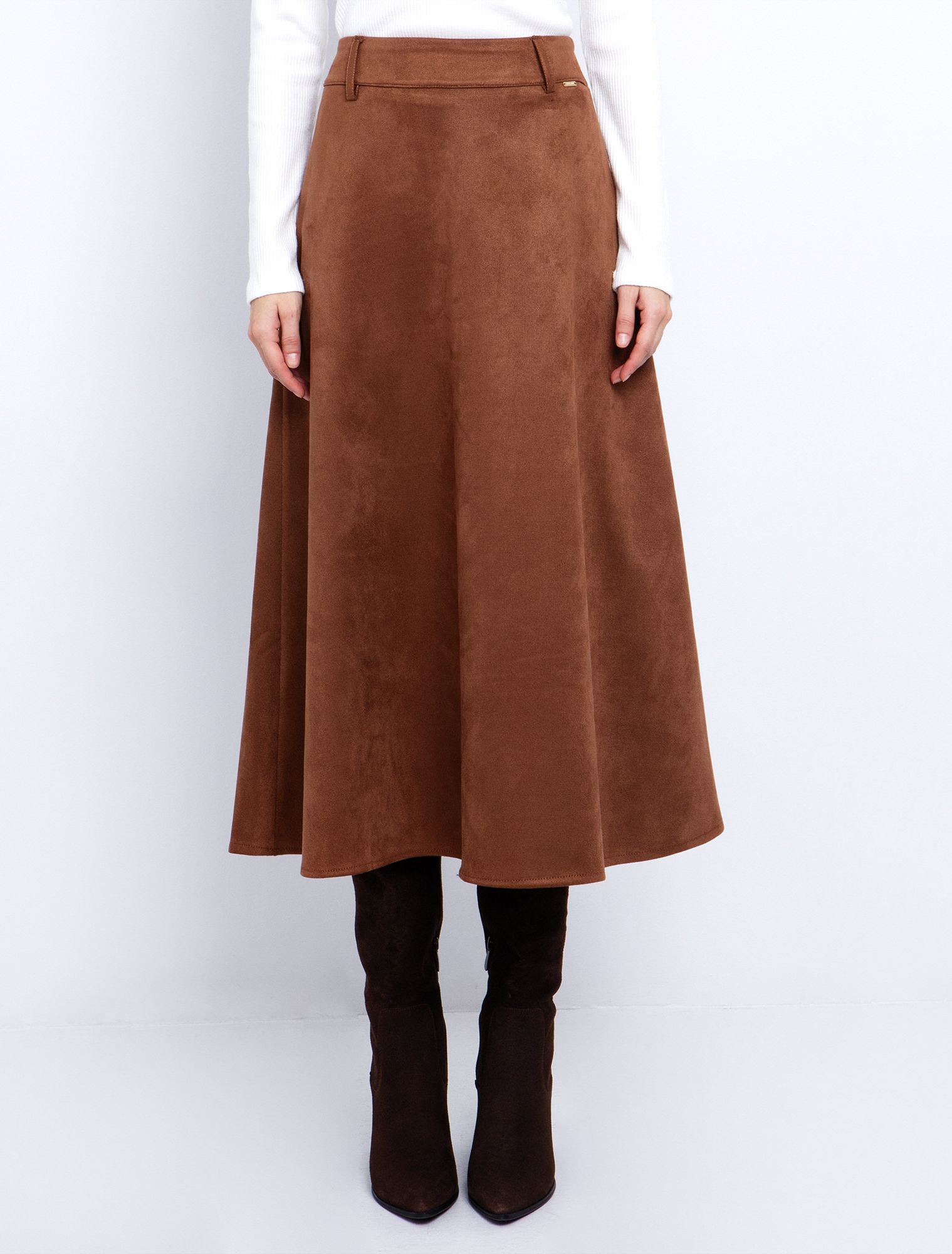 Σουέντ φούστα Α-γραμμή