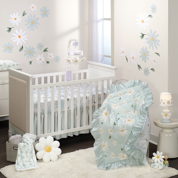 Lambs & Ivy Sweet Daisy Blue/White Flowers Wall Decals/Stickers