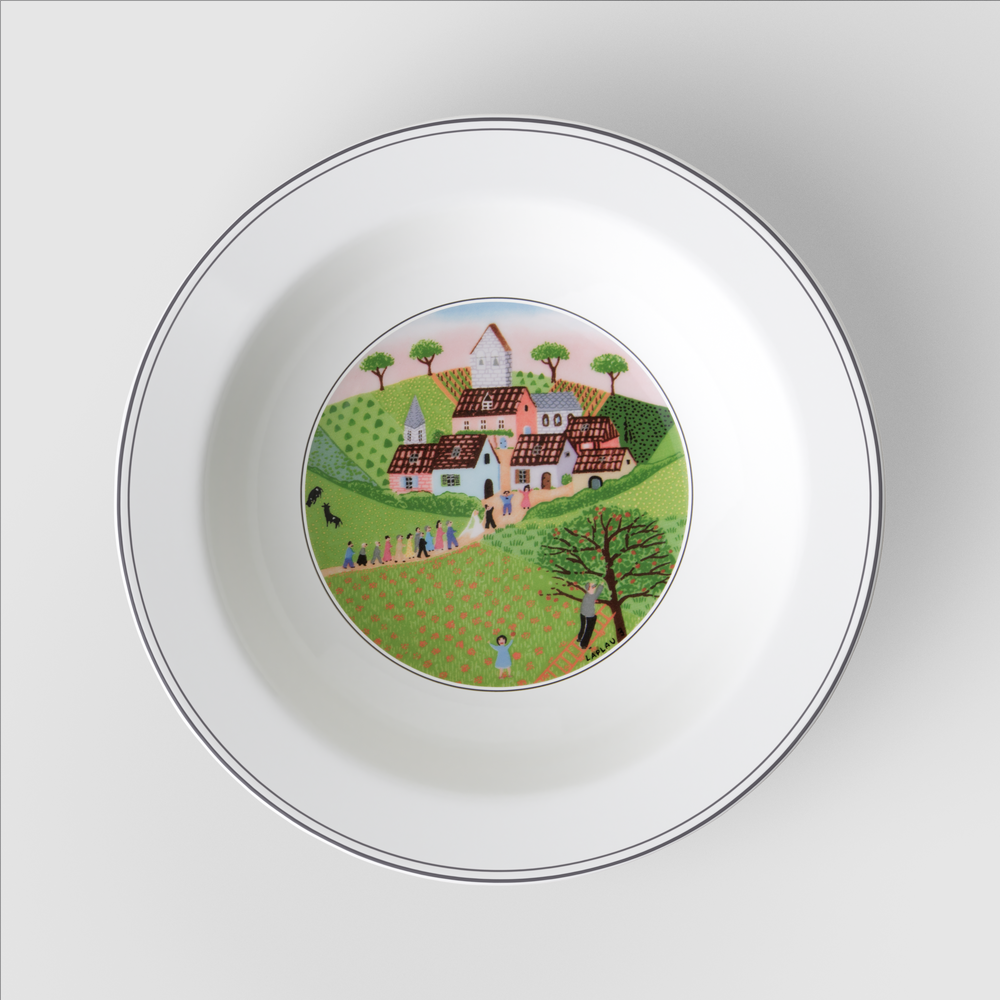Design Naif Centerpiece bowl - Multi-colored, 7.5 oz, Premium Porcelain