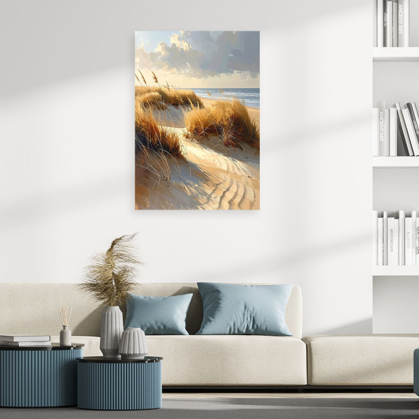 Obraz do salonu sypialni biura, Plaża z Wydmami nad Morzem Krajobraz 20x30