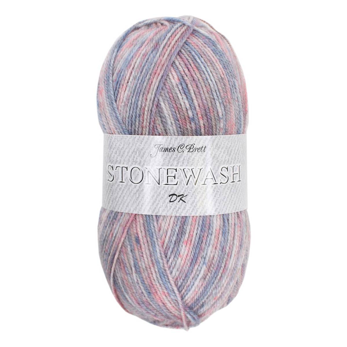 James C Brett Light Denim and Pink Stonewash DK Yarn 100g