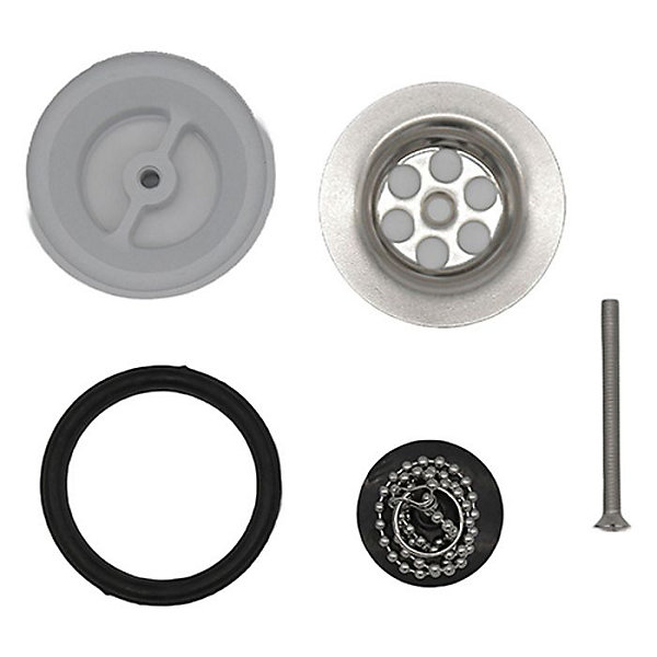 Bonde de Lavabo - Rousseau - Plastique - Noir mat - Laiton - A bouchon