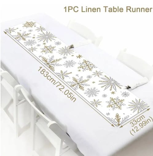 NNEOBA Merry Christmas Table Runner - Festive Season Decoration