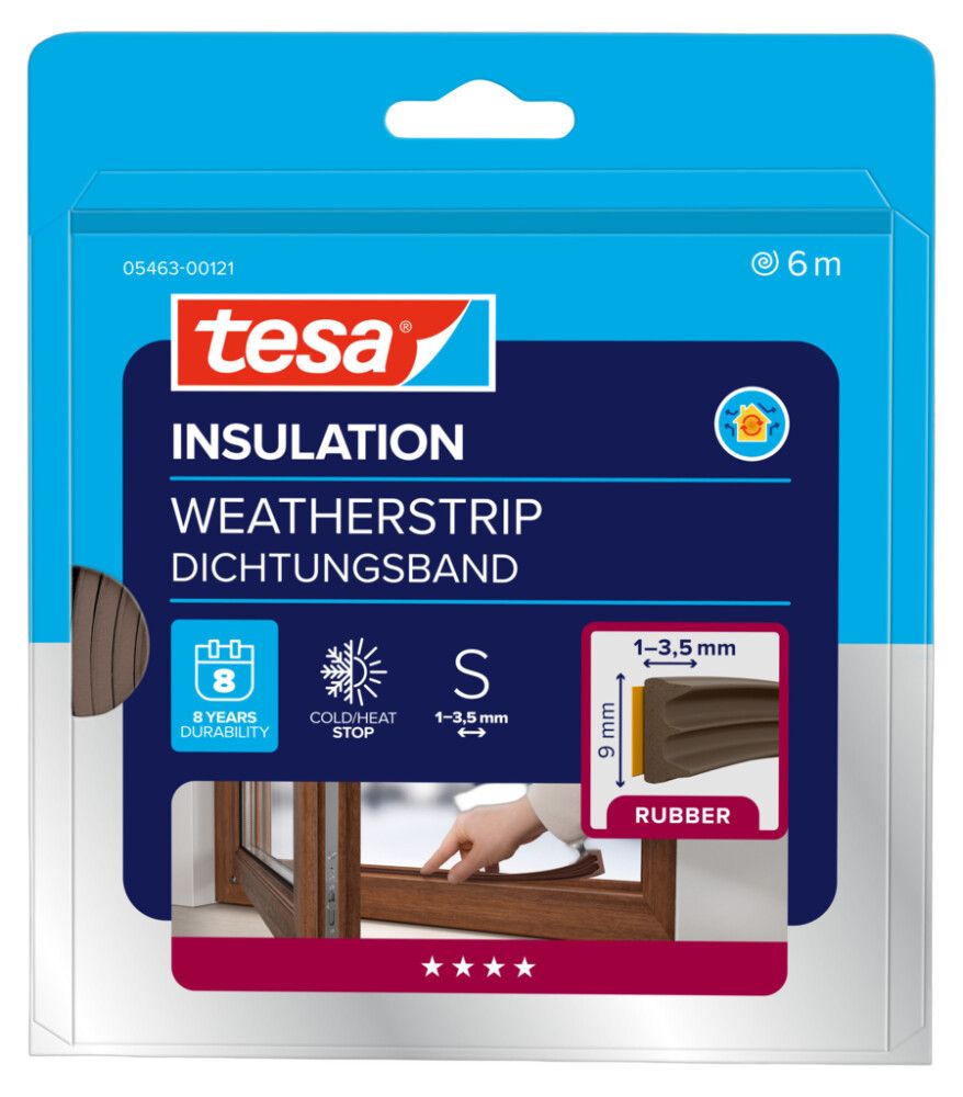 TETNINGSLIST TESA E-PROFIL BRUN 6MX9MMX4MM