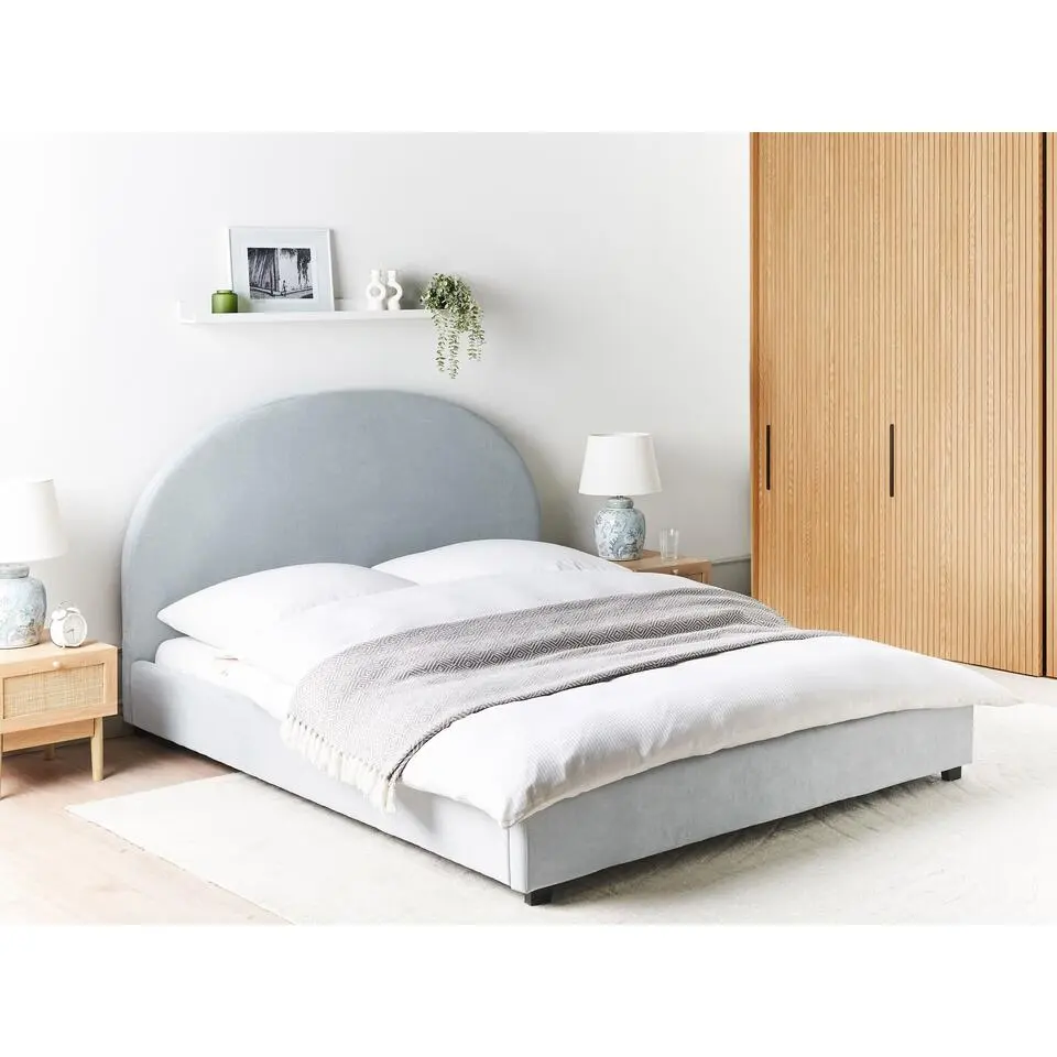 VAUCLUSE - Tweepersoonsbed - Lichtblauw - 140 x 200 cm - Stof