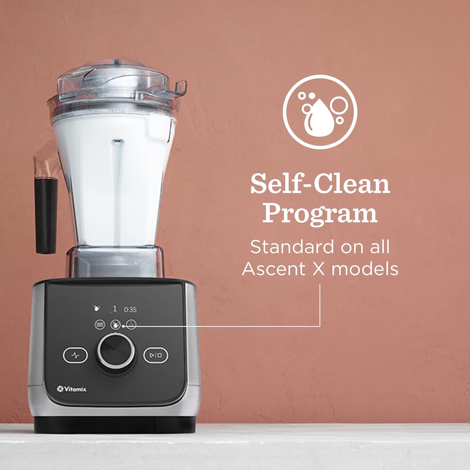 Vitamix Ascent X4 Blender with Five Blending Programs, Self-Cleaning Program, Professional-Grade Blender for Smoothies, Soups & More, Stainless-Steel Blades, 48 Oz Container, Brushed Stainless