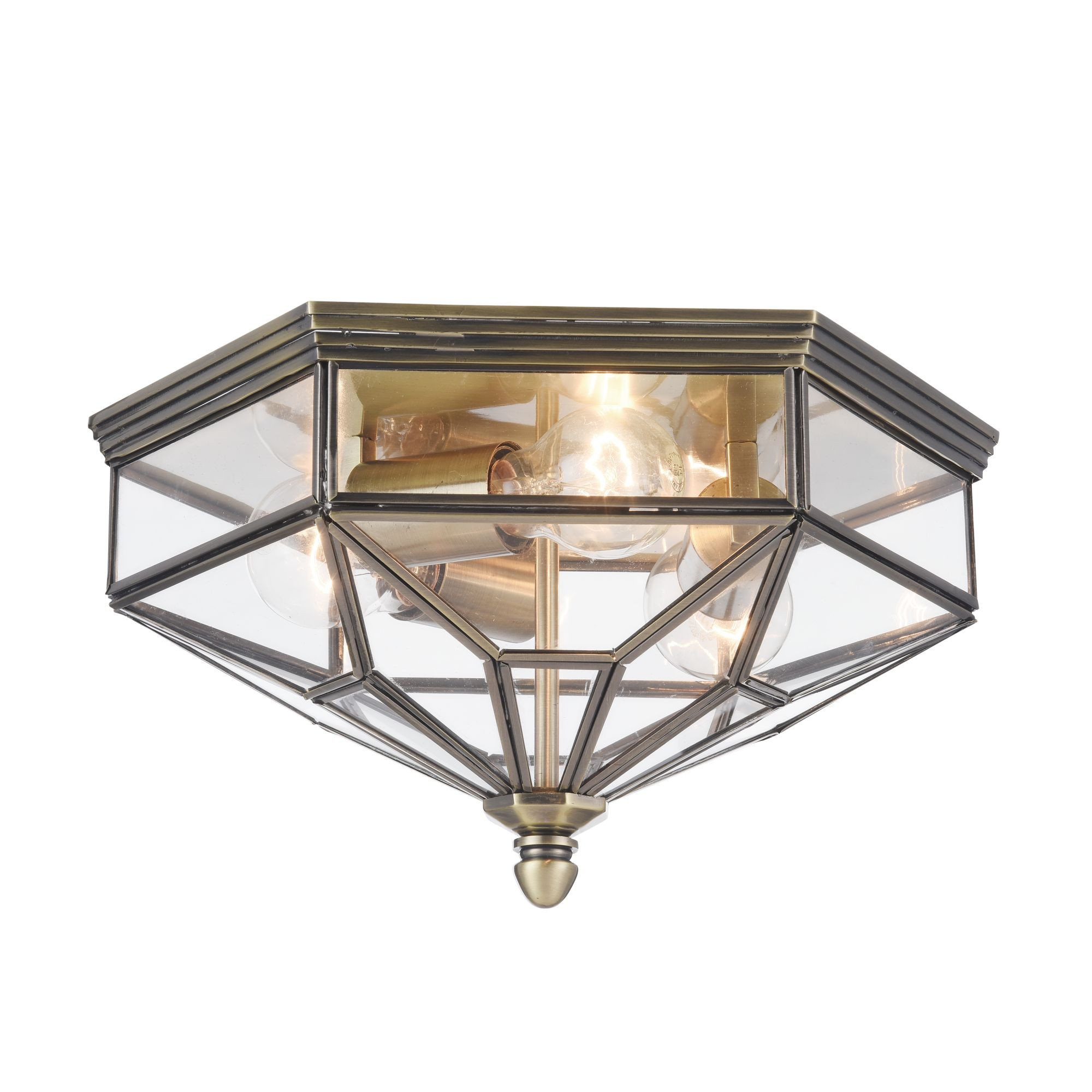 Lampa sufitowa brązowo-transparentna ZEIL 3xE27x60W Maytoni