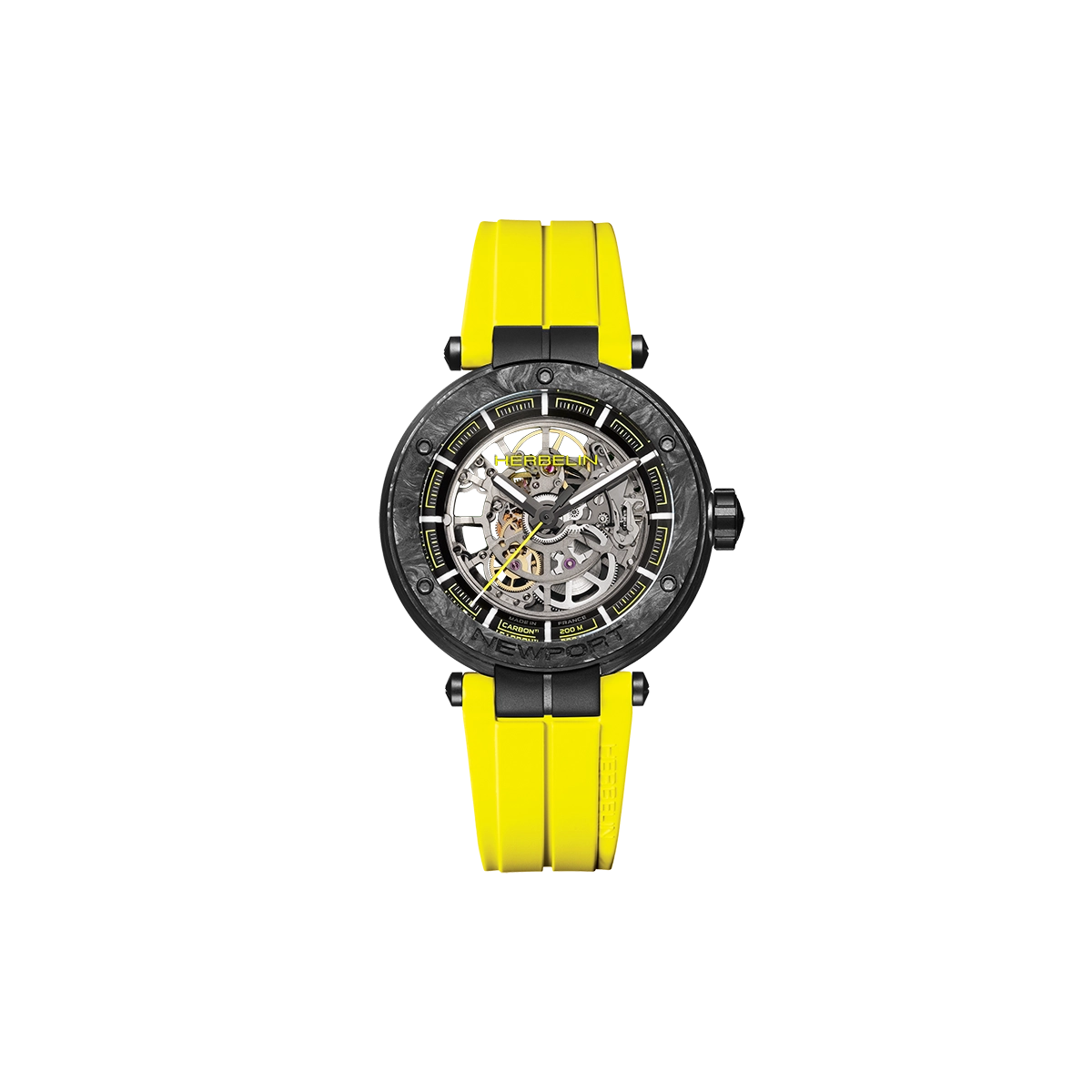 NEWPORT – CARBONE TITANE SQUELETTE – JAUNE