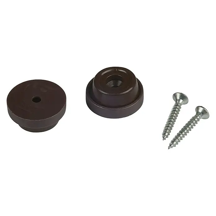MØBELKNOTT STABILIT MED SKRUE 24MM 4 STK SVART