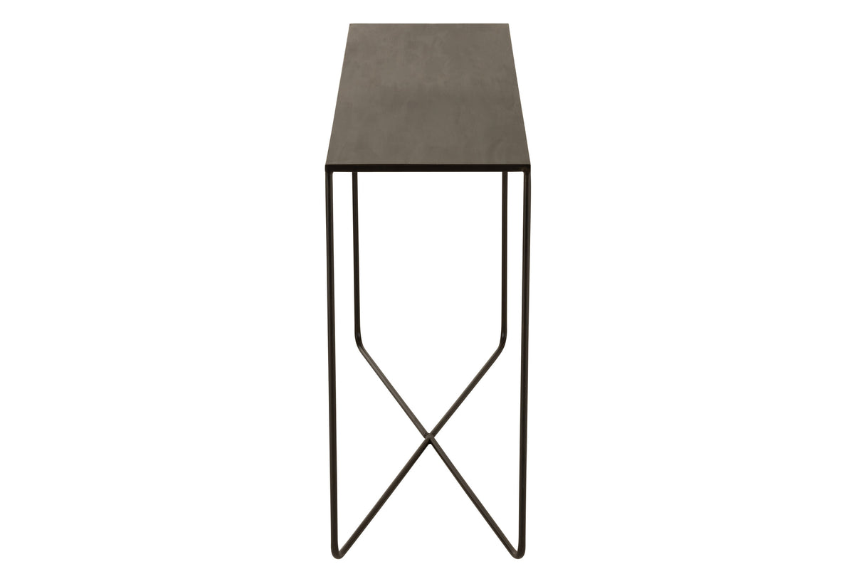 J-Line console Rechthoek Kruis Frame - metaal - zwart