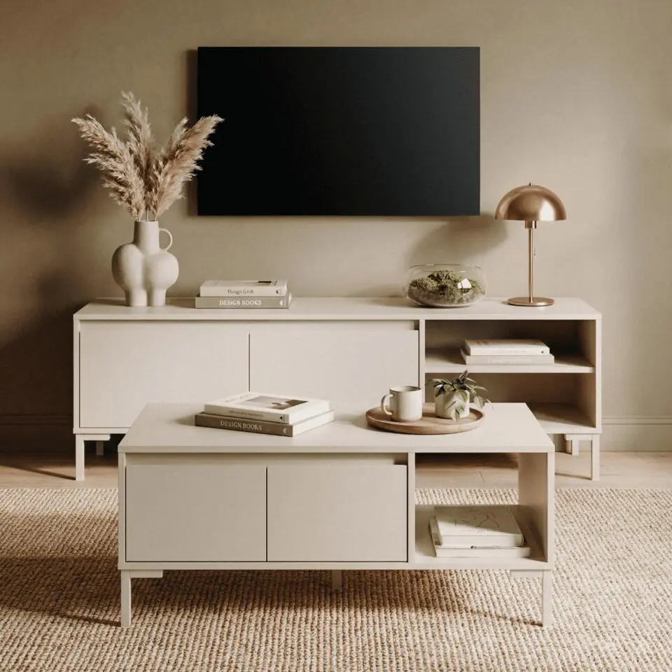 Calicosy - SalontafelNERIO - beige taal 100x60x43 cm