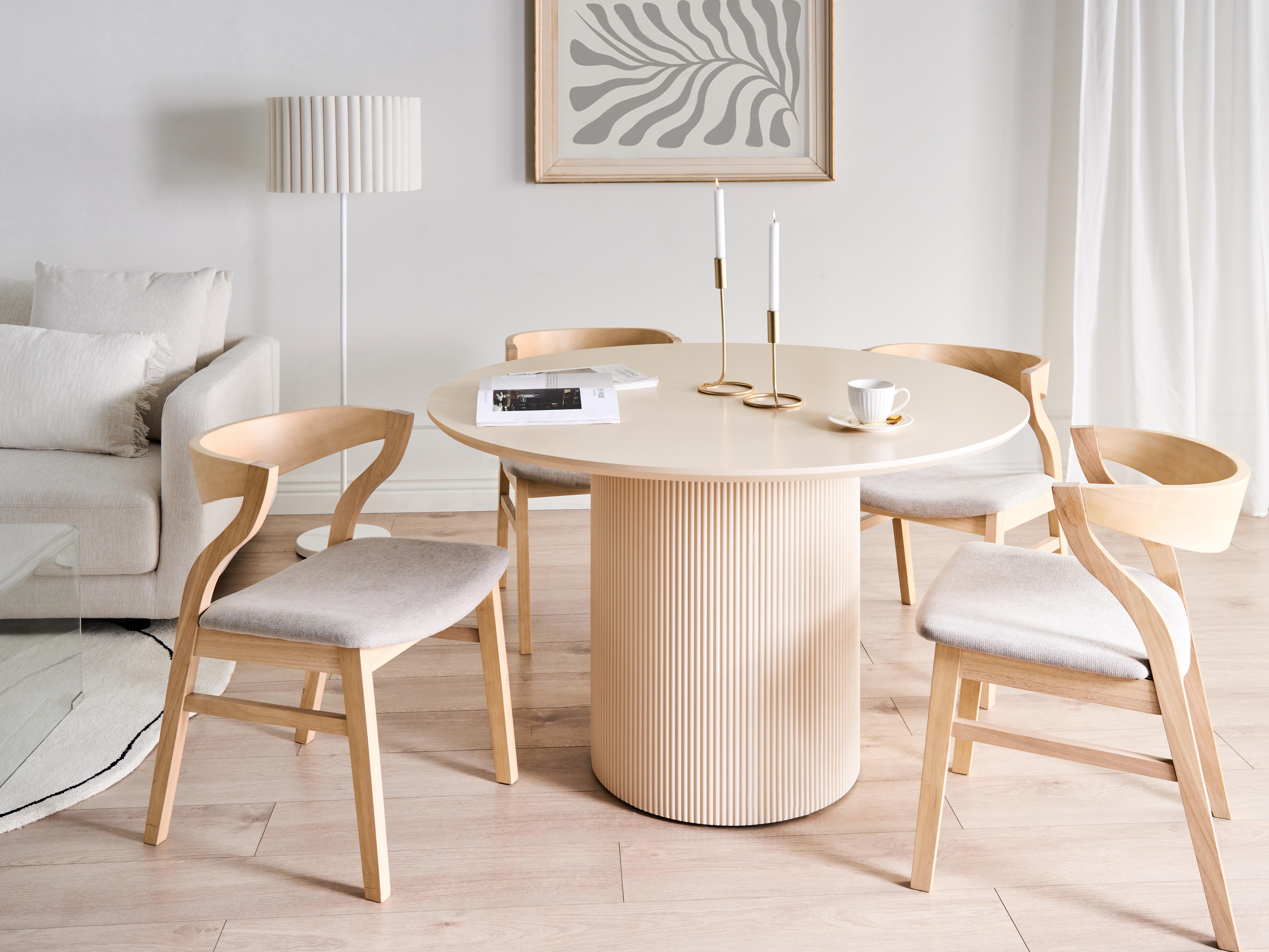 Dining Table NEWELL Light Beige 120 cm 120 cm
