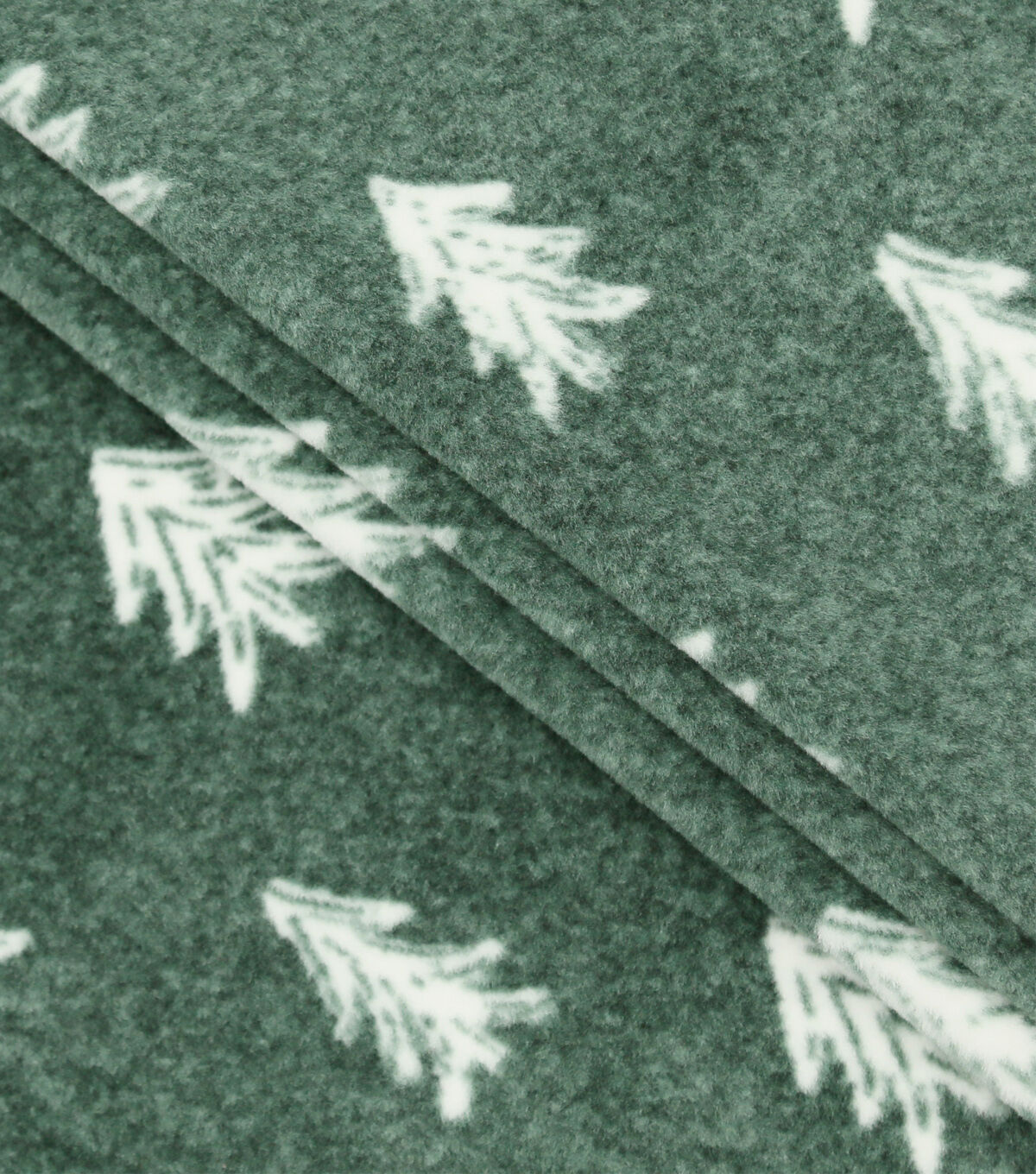 Green Tree Luxe Fleece Fabric