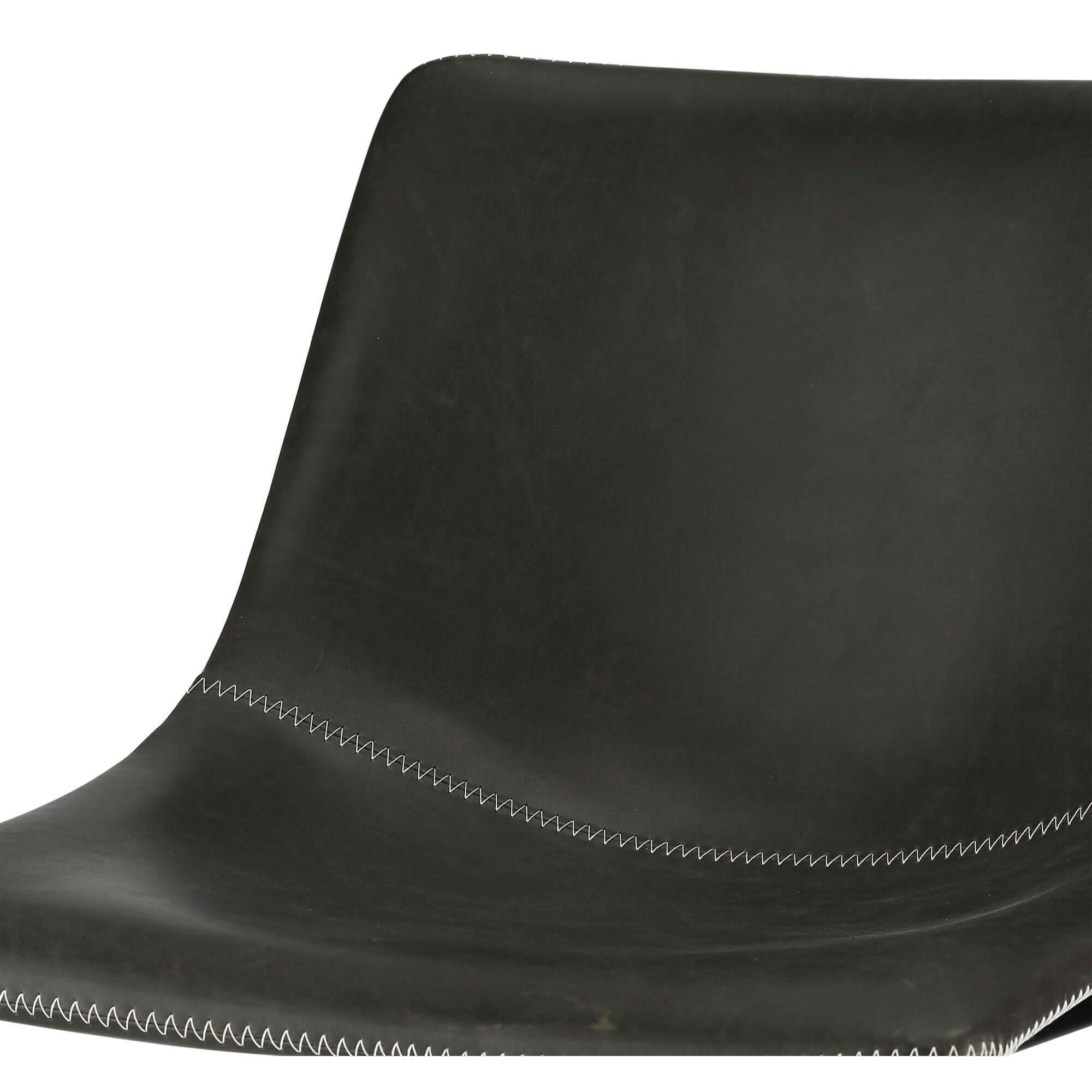 INDIANA - Lot de 2 chaise de bar en simili gris H72