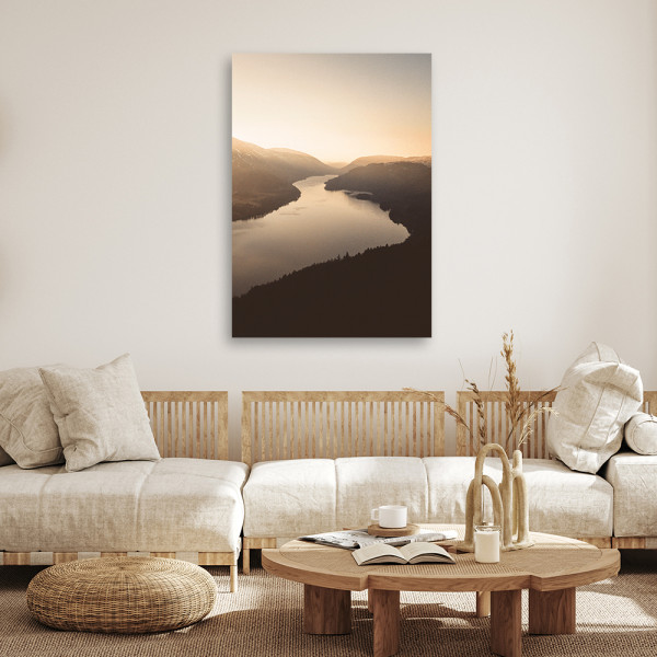 Feeby Obraz na płótnie, Zachód słońca nad rzeką 40x60