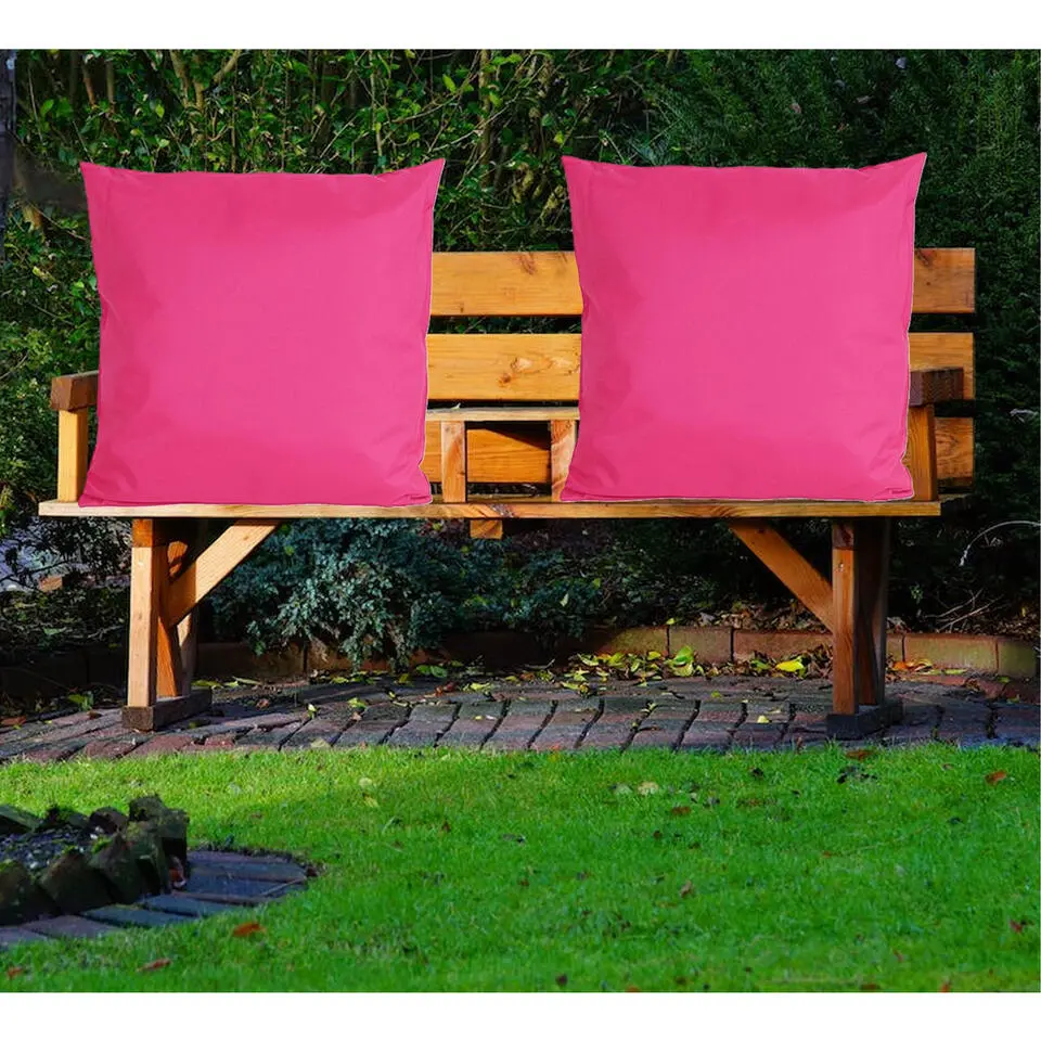 Anna's Collection Sierkussen buiten/tuin - fuchsia roze - 60 x 60 cm