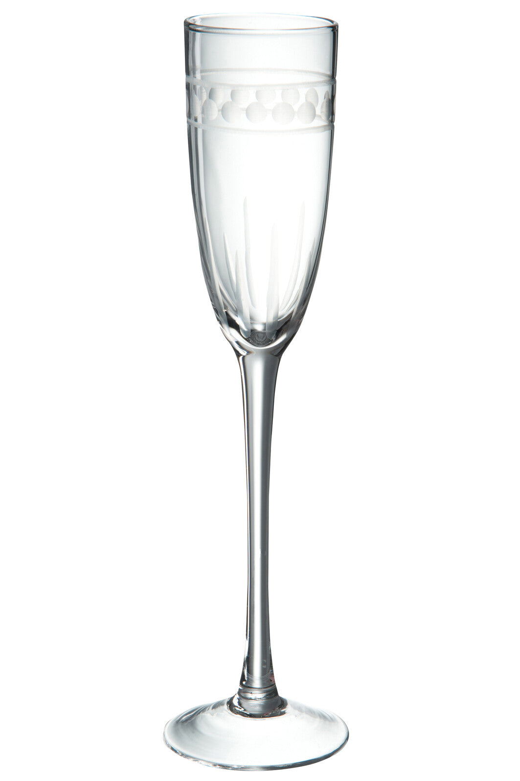 J-Line glas champagne Bolpatroon - glas - transparant - 4 stuks