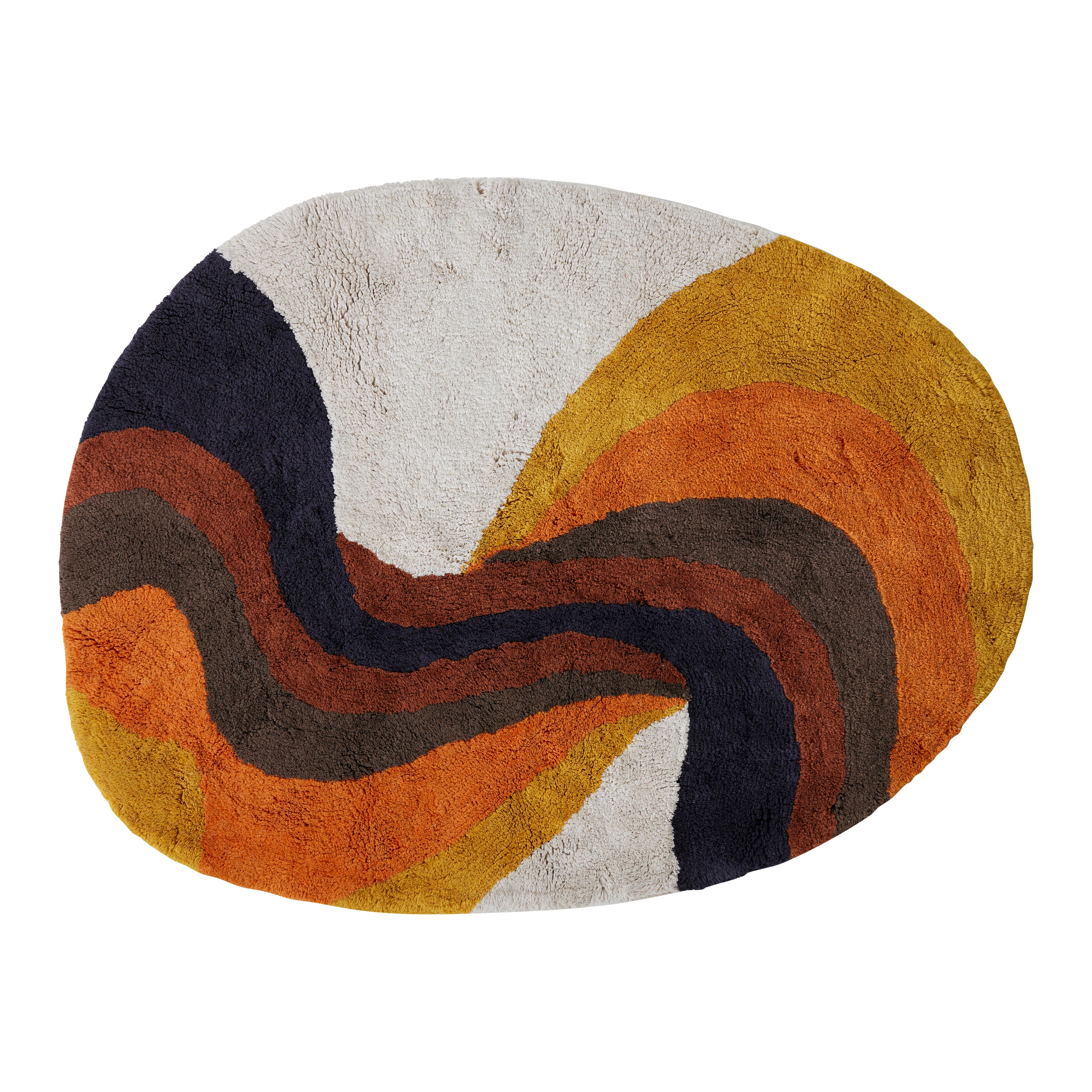 HKliving Retro Swirl Badmat - 90 x 120 cm
