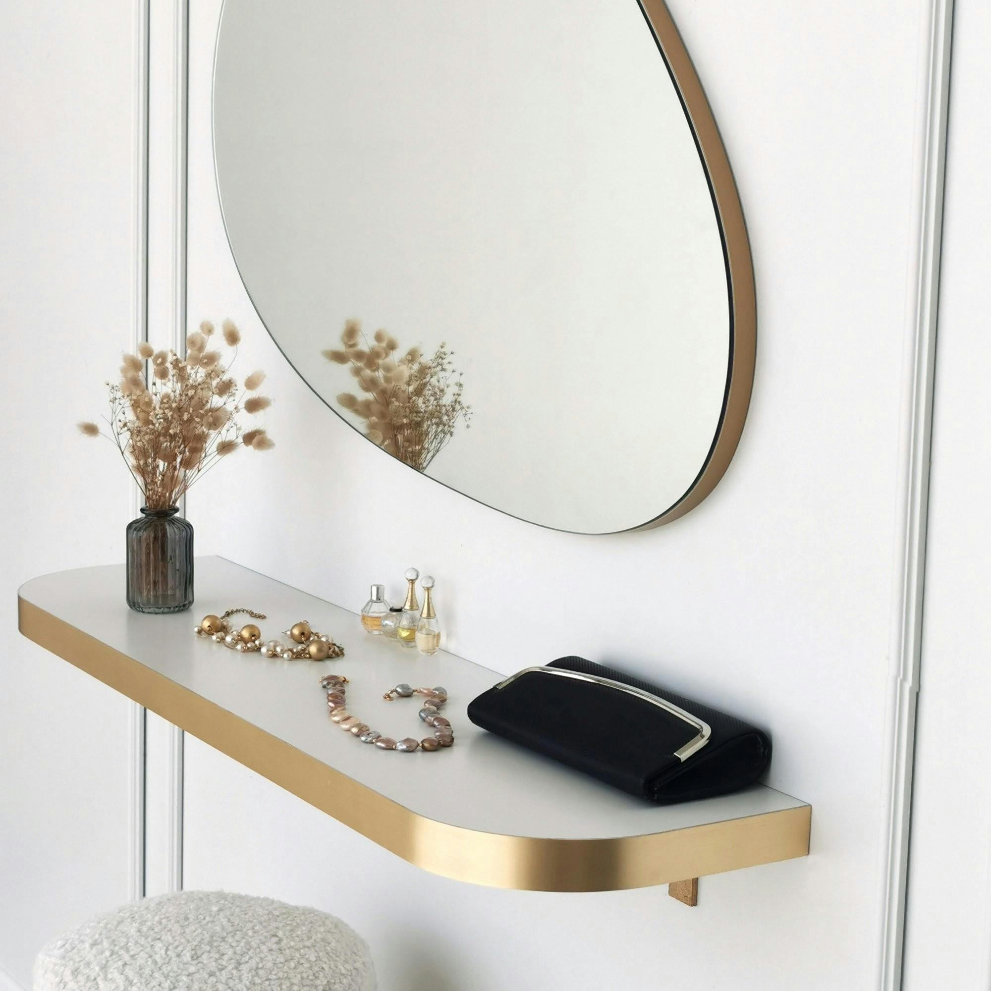 Miroir salon organique 90 cm - style scandinave CODY
