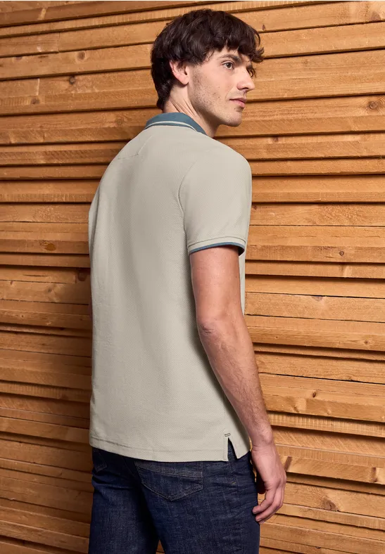 Poloshirt mit Struktur