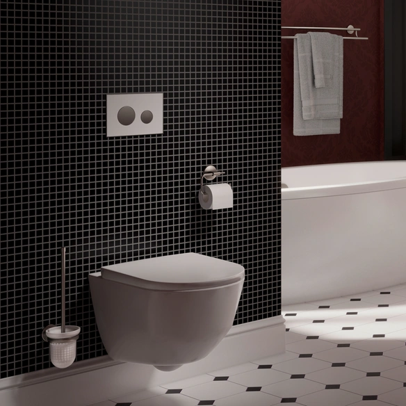 Toilettenbürstenhalter »FLAME«, Chrom, Montageart: Kleben oder Bohren