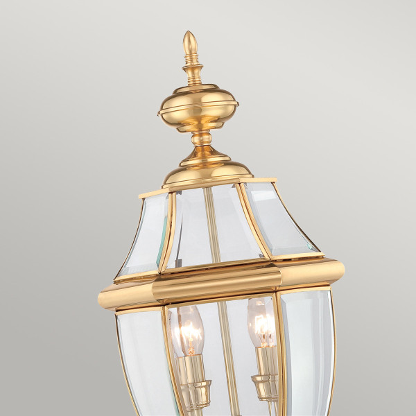 Lampa ogrodowa stojąca mosiądz Newbury wys:57 cm 2xE14x60W IP44 Quoizel