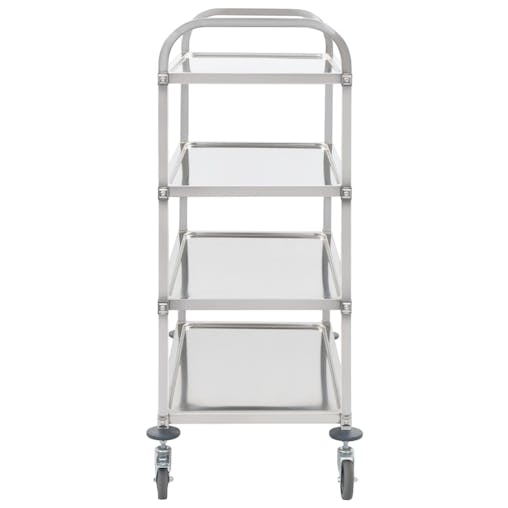 NNEVL 4-Tier Kitchen Trolley 107x55x125 cm Stainless Steel