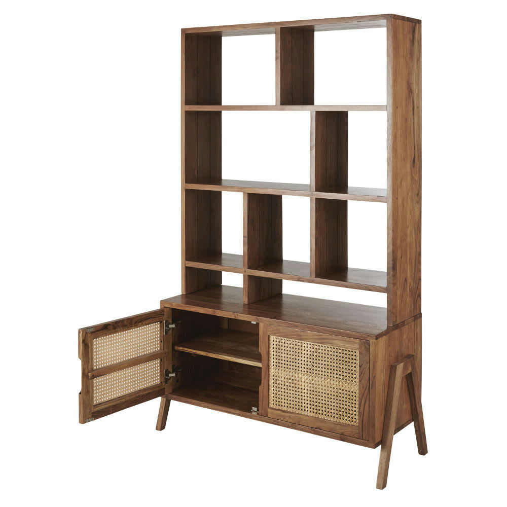 Santa Fe - Bibliothèque 2 portes cannage en rotin