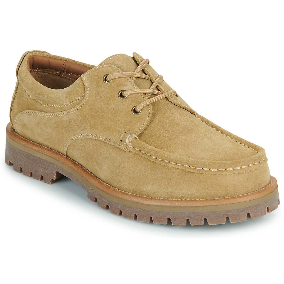 Selected - SLHHOLGER SUEDE BOAT - Cognac