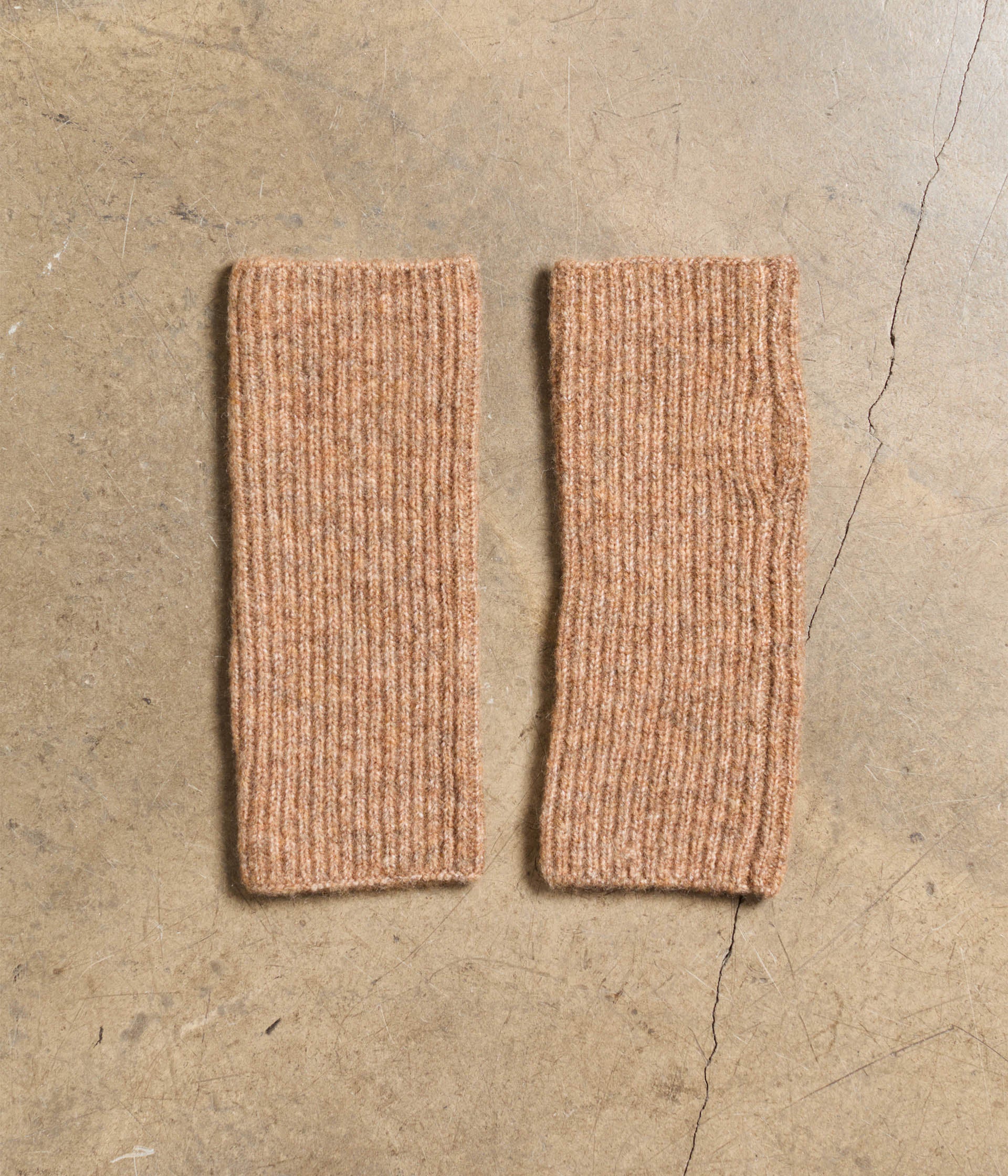 Mitaines tricot marron Laura