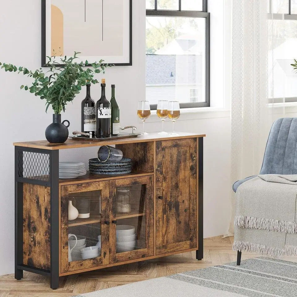 Parya Home Industrieel Dressoir �?Keukenkast met 3 deuren