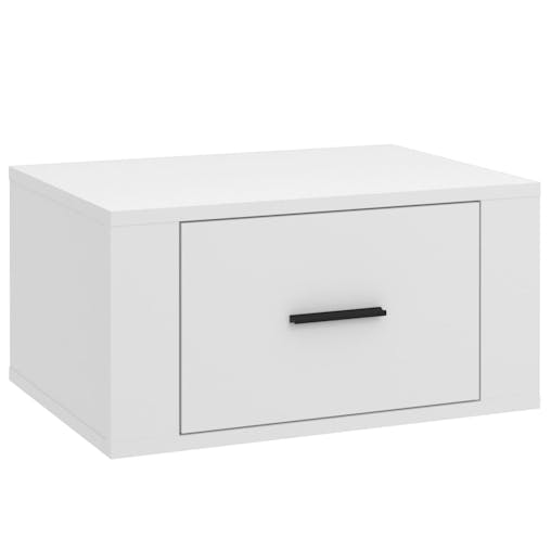 NNEVL Wall-mounted Bedside Cabinets 2 pcs White 50x36x25 cm