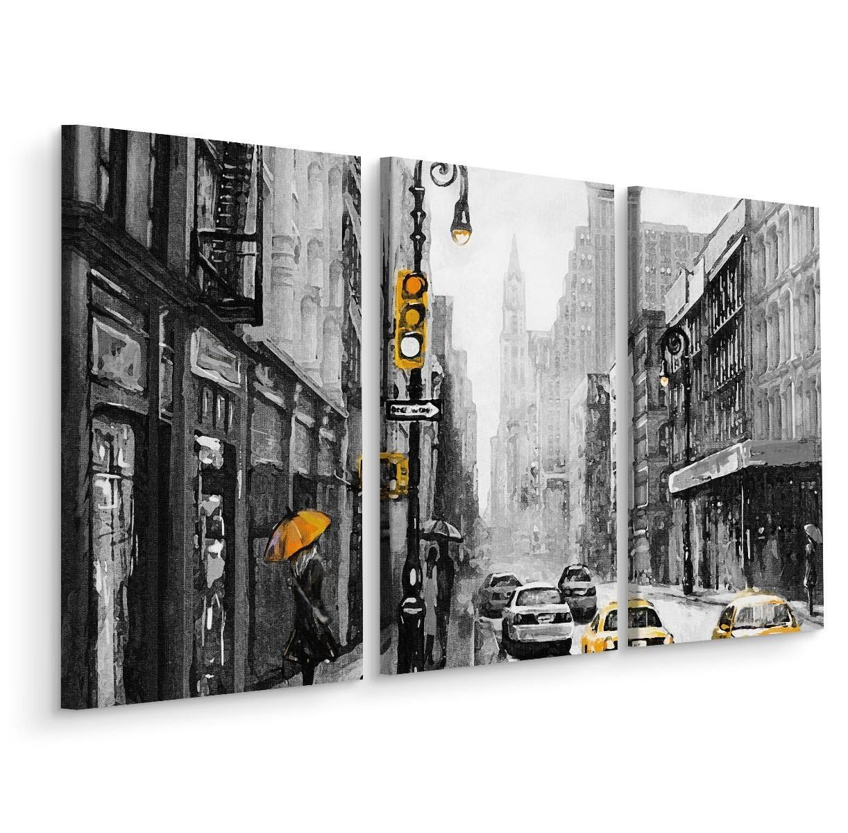 Obraz Tryptyk Panorama Nowego Jorku Widok 3D 60x40cm