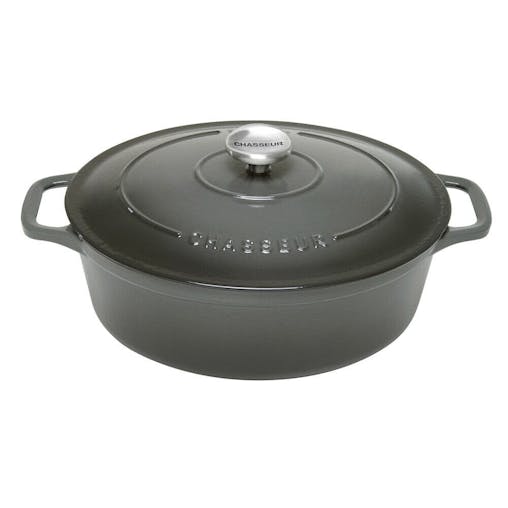 New Chasseur Oval French Oven 27Cm / 4 Litre Caviar - Made In France