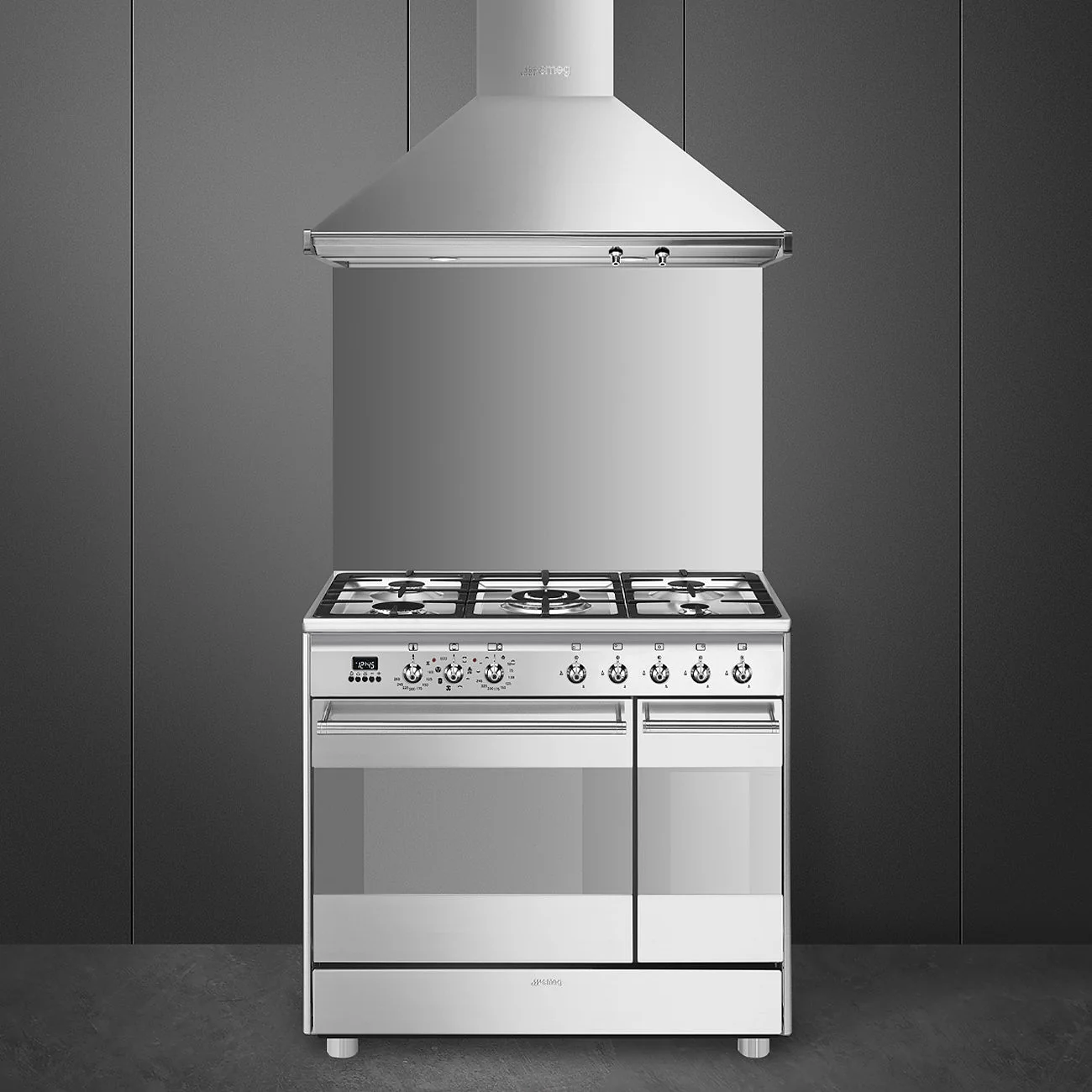 90cm Concert Dual Fuel Range Cooker Stainless Steel