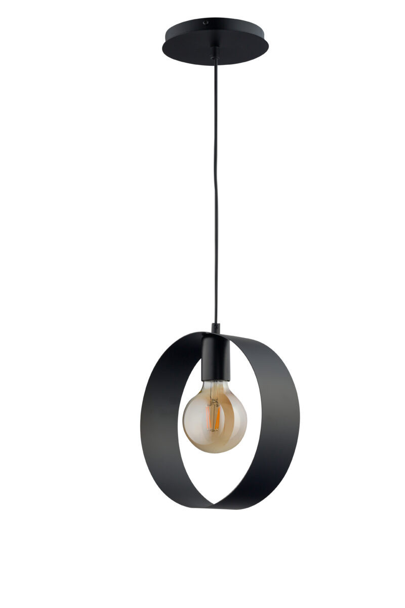 Lampa wisząca czarna Happy 1xE27x15W wym: 100x25x16 cm Sigma Lighting