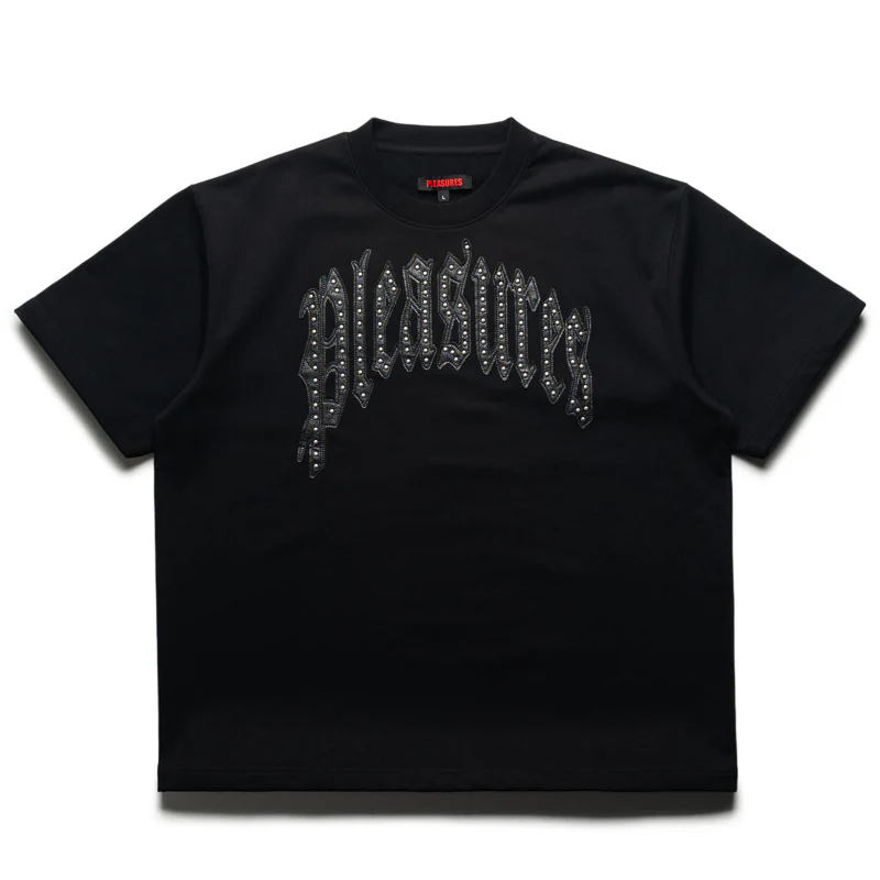 Pleasures Twitch Studded Crewneck Tee - Black