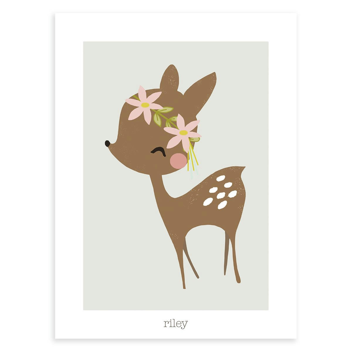 MY LOVELY SWAN - Affiche faon en Papier Multicolore