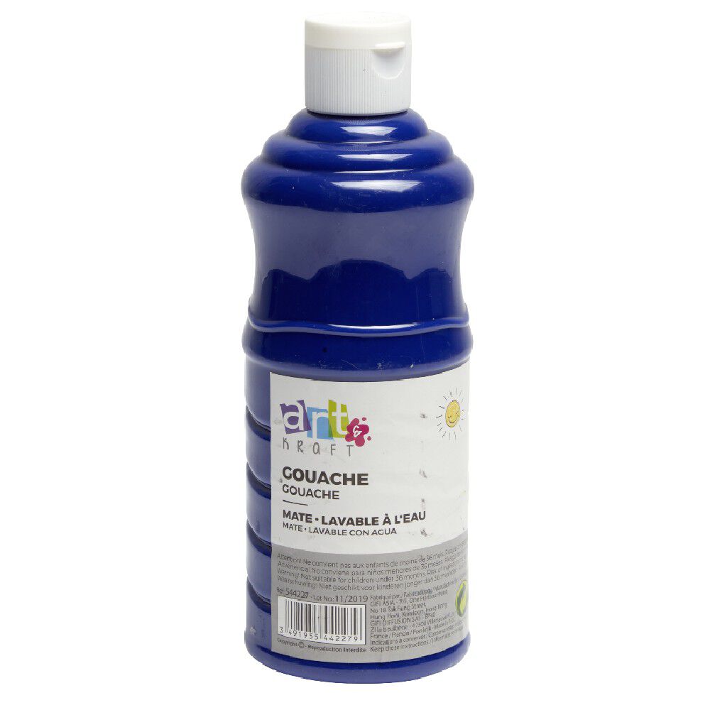 Peinture gouache bleu