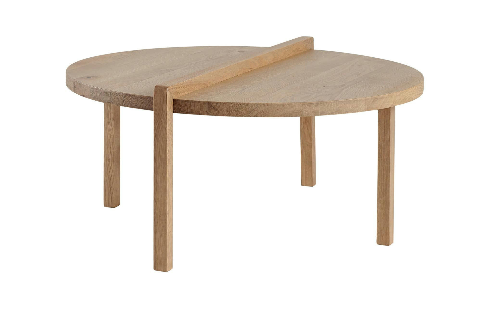 ALICE - Table basse ronde scandinave en bois massif D90